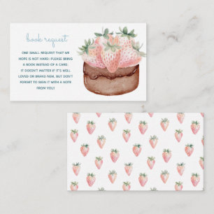 Berry Sweet Cake Baby Shower Book Request Enclosure Card