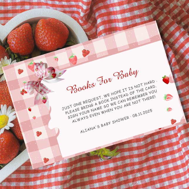 Berry Sweet Chequered Coquette Books for Baby  Enclosure Card (Creator Uploaded)