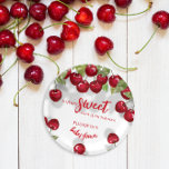 Berry Sweet Cherry Baby Shower Paper Plates<br><div class="desc">Berry Sweet Cherry Baby Shower Paper Plates. Matching items available. See full collection here: https://www.zazzle.com/collections/juicy_sweet_watercolor_garland_of_cherry_branches-119859755984168806</div>