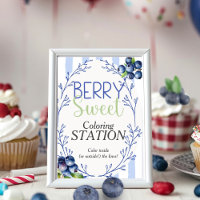 Berry Sweet Colour Station Blueberry Sign