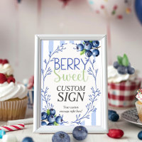 Berry Sweet Custom Pink Blueberry Sign