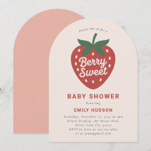 Berry Sweet Cute Baby Shower Invitation