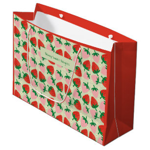 Berry Sweet Delights  Olive Green Large Gift Bag