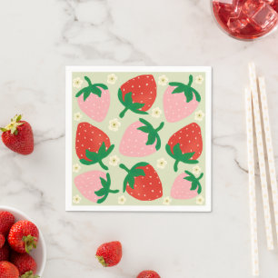 Berry Sweet Delights Olive Green Napkin