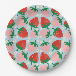 Berry Sweet Delights Pastel Blue Paper Plate