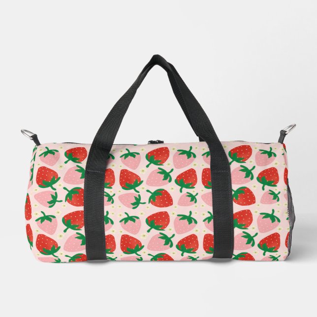 Berry Sweet Delights  Soft Pink Duffle Bag (Front)
