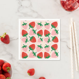 Berry Sweet Delights  Soft Pink Napkin
