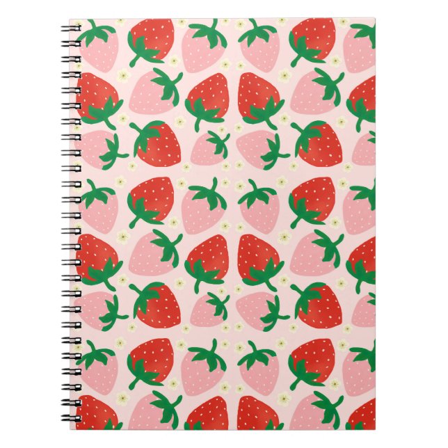 Berry Sweet Delights  Soft Pink Notebook (Front)