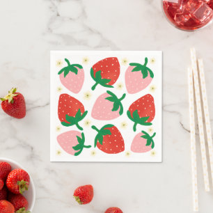 Berry Sweet Delights White Napkin