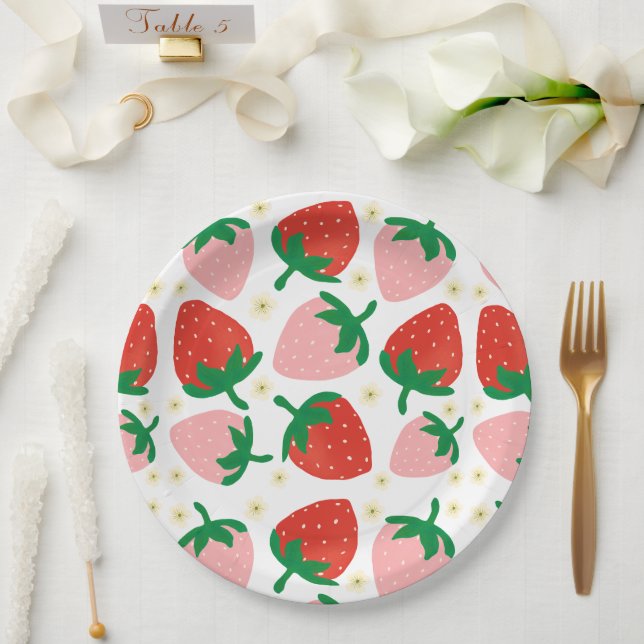 Berry Sweet Delights White Paper Plate (Wedding)