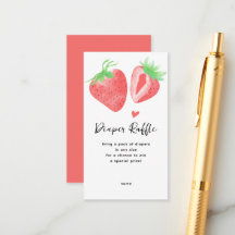 Berry Sweet Diaper Raffle Girl´s Baby Shower 