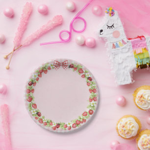 Berry Sweet First Birthday Paper Plate