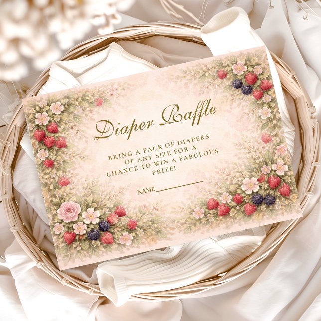 Berry Sweet Floral Diapper Raffle Enclosure Card (Creator Uploaded)