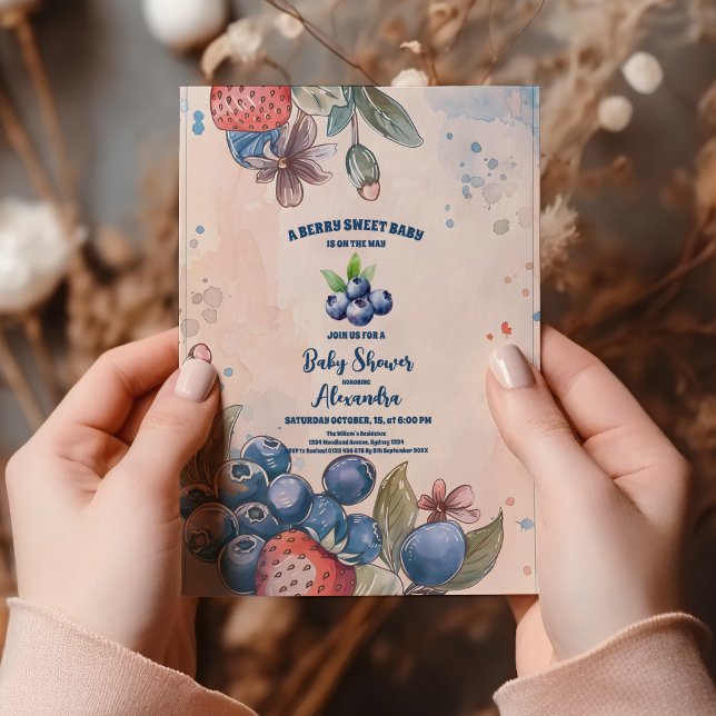 Berry Sweet Fruit Baby Shower Invitation (Creator Uploaded)