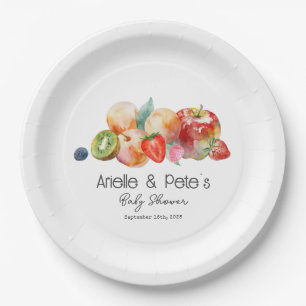 Berry Sweet Fruit Baby Shower Paper Plate