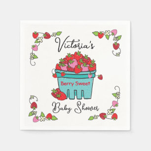 Berry Sweet Fruit Basket Baby Shower Napkin