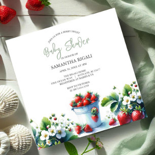 Berry Sweet Gender Neutral Summer Baby Shower Invitation