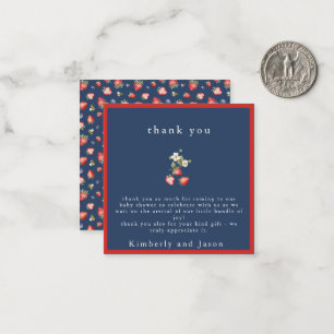 Berry Sweet Girl Baby Shower Thank You Card