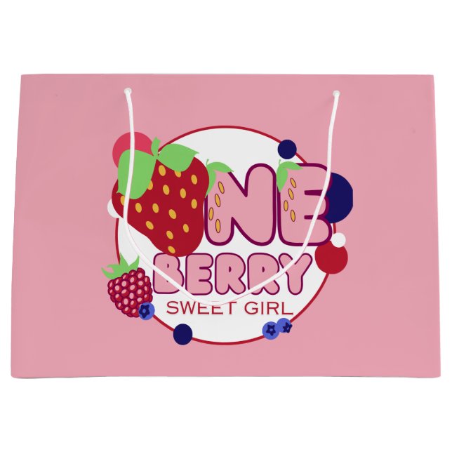 Berry Sweet Girl Large Gift Bag (Front)