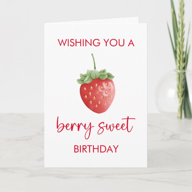 Berry Sweet Happy Birthday Card (Front)