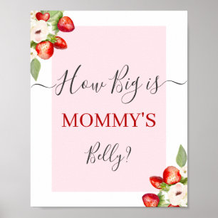 Berry Sweet How Big is Mummy's Belly sign