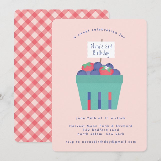 Berry Sweet Invitation (Front/Back)