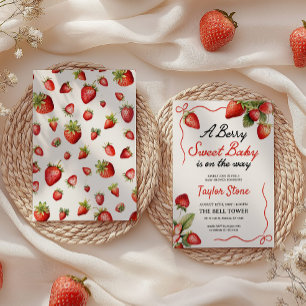 Berry Sweet Invitation   Baby Shower Invitation