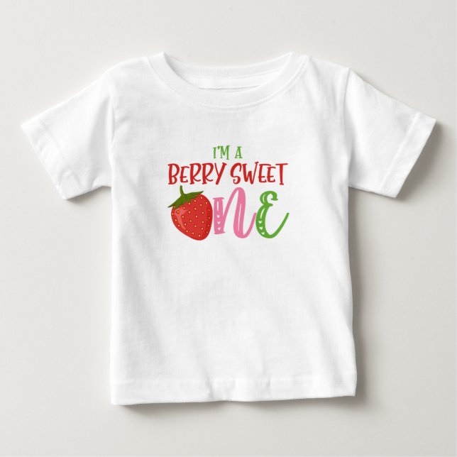 Berry Sweet ONE First Birthday Shirt (Front)