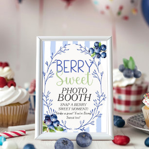Berry Sweet PHOTO BOOTH Blueberry  Sign  Invitation