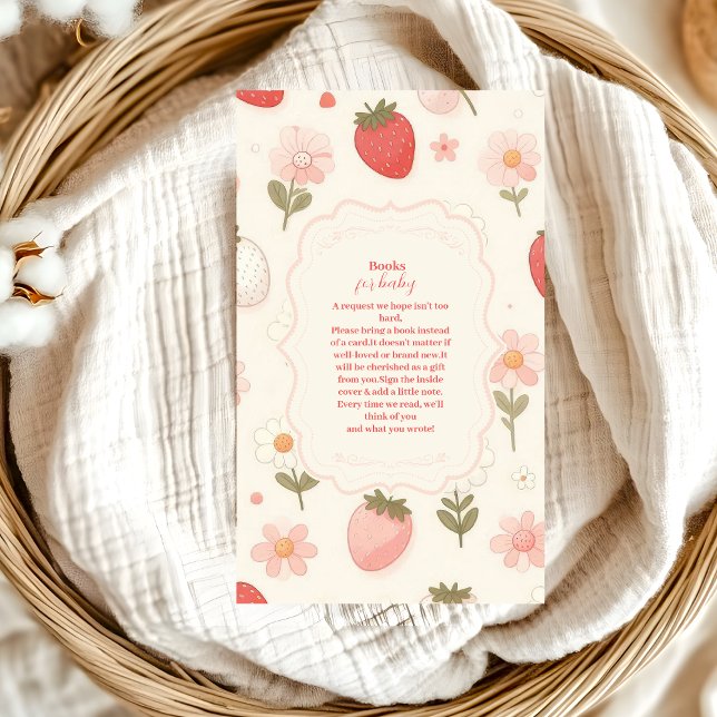 Berry Sweet Pink Coquette Baby Books for Baby Enclosure Card (Creator Uploaded)