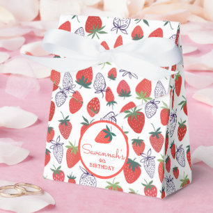 Berry Sweet Red Strawberry Birthday Favour Box