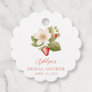 Berry Sweet Red Strawberry Bridal Shower Favour Ta Tags