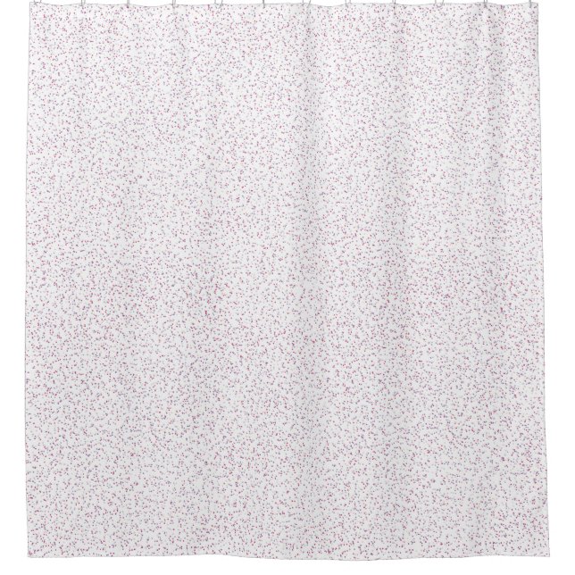 Berry Sweet Speckled Pink & Purple Dots Shower Curtain (Front)