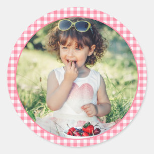 Berry Sweet Strawberry 1st Birthday Party Classic Round Sticker