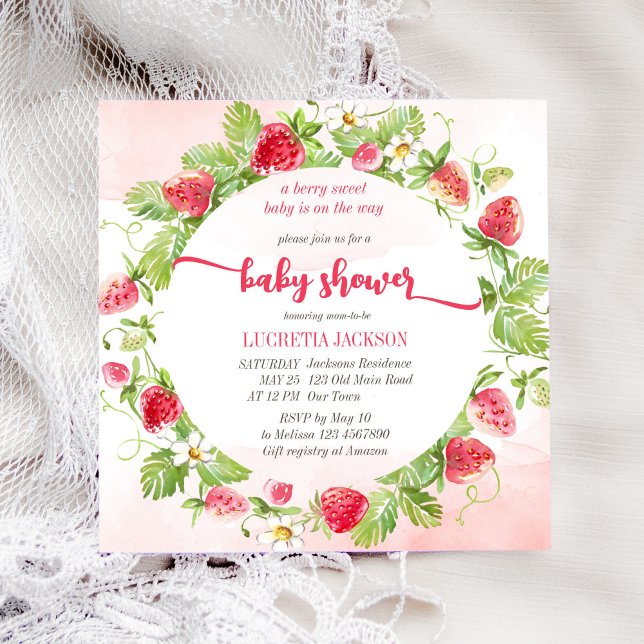 Berry sweet strawberry baby shower (Creator Uploaded)