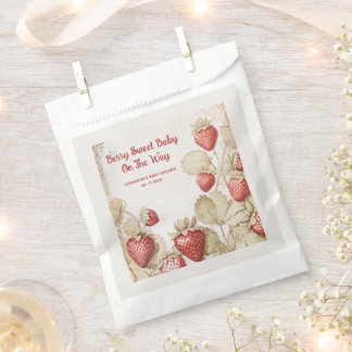 Berry Sweet Strawberry baby shower  Favour Bags