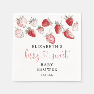 Berry Sweet Strawberry Baby Shower Napkin
