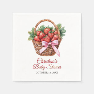 Berry Sweet Strawberry Baby Shower Napkin