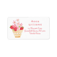 Berry Sweet Strawberry Baby shower Return Address