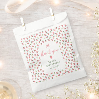 Berry Sweet Strawberry Baby Shower Thank You Favour Bags