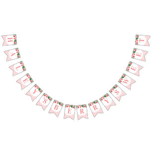 Berry Sweet Strawberry Birthday Or Baby Shower Bunting