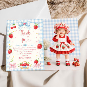 Berry Sweet Strawberry Birthday Thank You Card