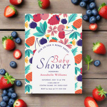 Berry Sweet Strawberry  Blueberry Baby Shower