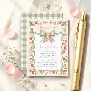 Berry Sweet Strawberry Books for Baby Enclosure Card