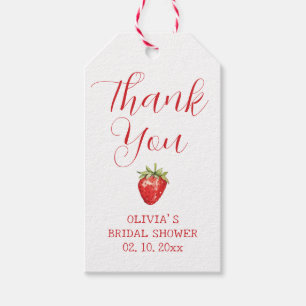 Berry Sweet Strawberry Bridal Shower Favour Gift Tags