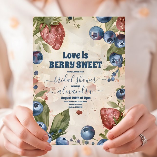 Berry Sweet Strawberry Bridal Shower  Invitation (Creator Uploaded)