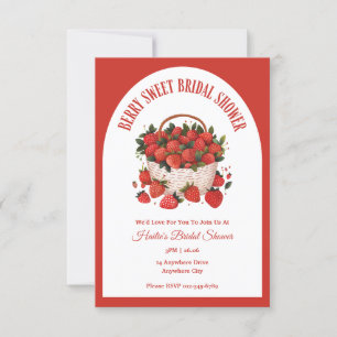 Berry Sweet Strawberry Bridal Shower Invitation