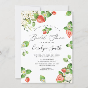 Berry Sweet Strawberry Bridal Shower Invitation