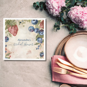 Berry Sweet Strawberry Bridal Shower Napkin