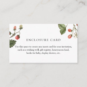 Berry Sweet Strawberry Custom Enclosure Card
